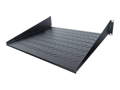 INTELLINET - 19" Cantilever Shelf, 2U, 2-Point Front Mount, 400mm Depth, Vented, Max 25kg, Black, Three Year Warranty - rack shelf - 2U