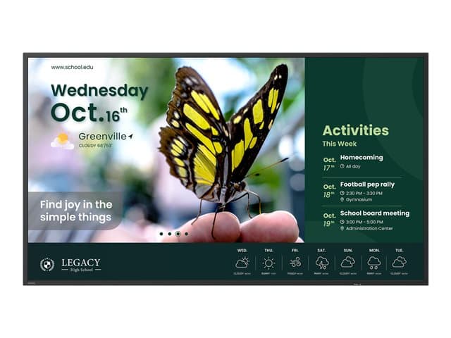BENQ - ST6504 ST04 Series - 65" LED-backlit LCD display - 4K - for digital signage