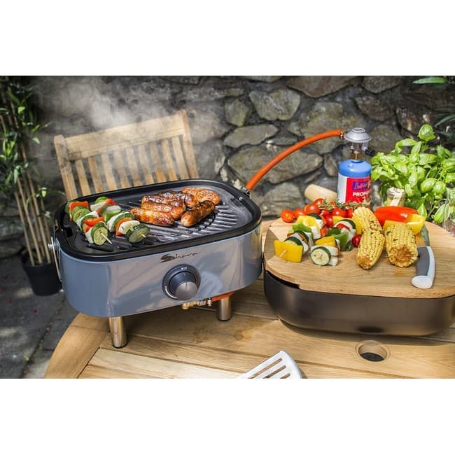 Sahara Portable Mini BBQ Grey | SAHARA-MINIIR-GREY