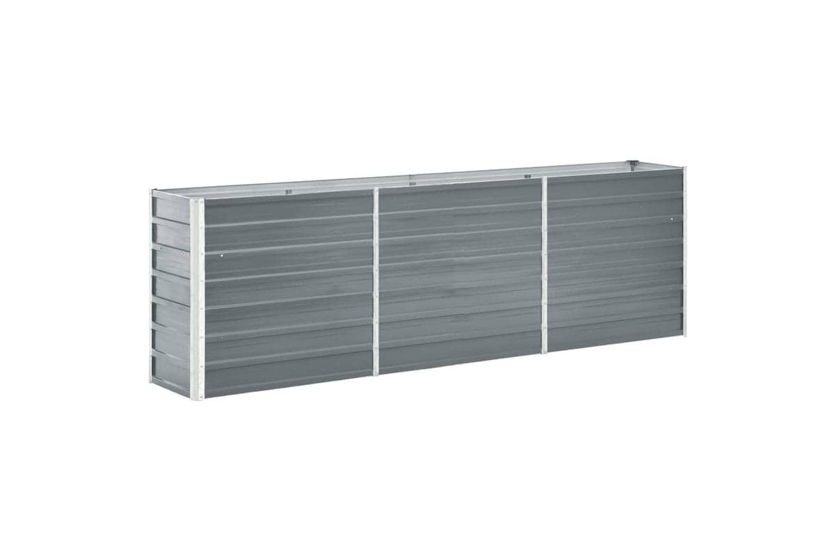 vidaXL 47040 Garden Raised Bed Galvanised Steel 240x40x77cm Grey