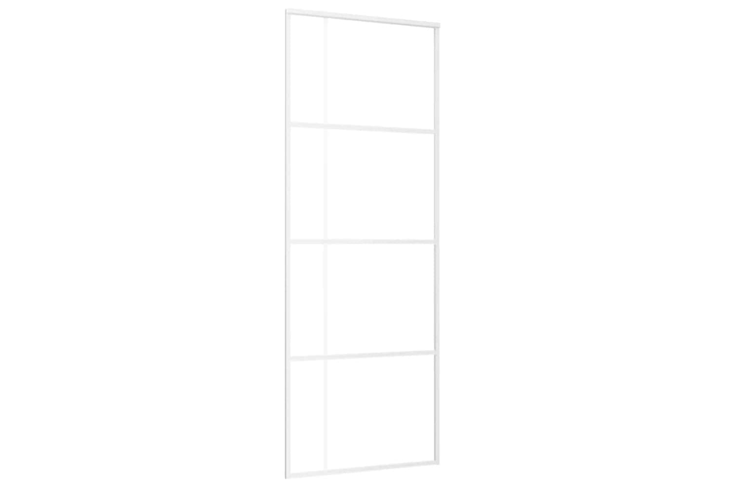 Vidaxl 151681 Sliding Door Frosted Esg Glass And Aluminium 76x205 Cm White