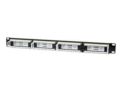 Intellinet Patch Panel, Cat6, UTP, 24-Port, 1U, Black