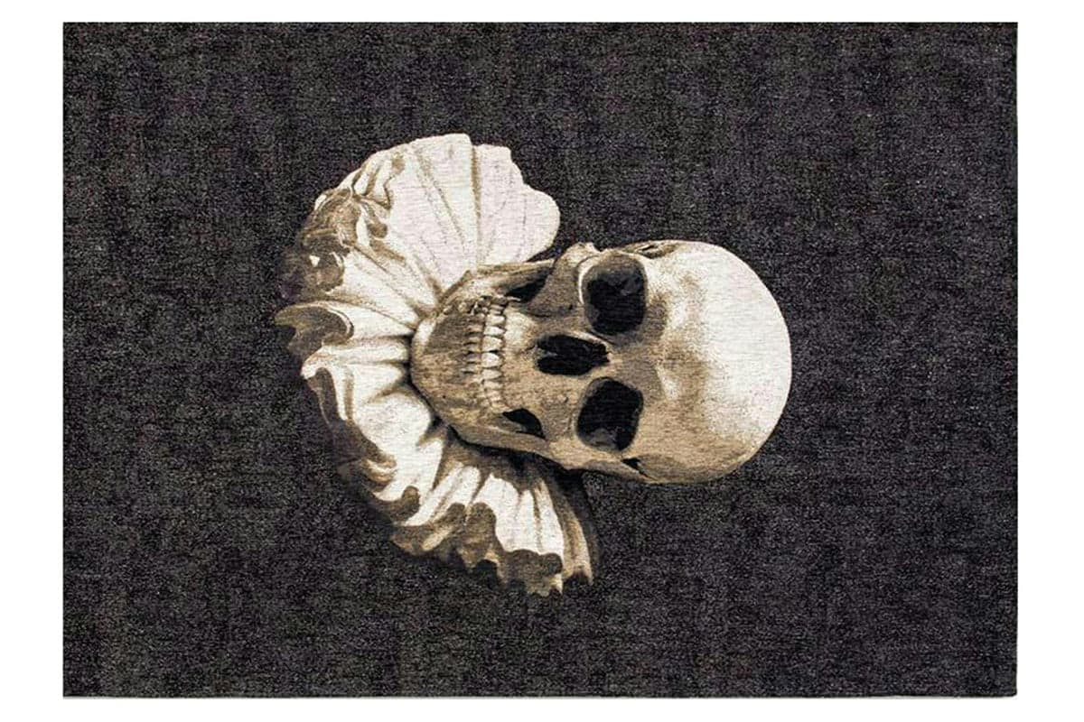 Louis De Poortere | Momento Mori Funny Bones Eco Rug | Black | 240 x 340 cm