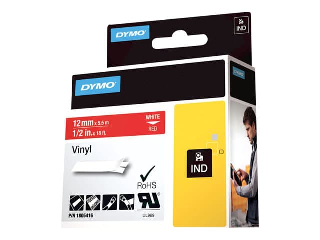 DYMO - Rhino - tape - 1 cassette(s) - Roll (1.2 cm x 5.5 m)