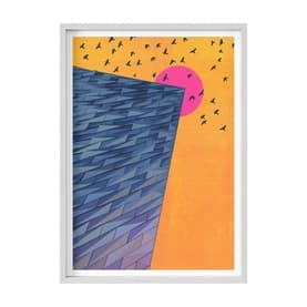 Dawn Dusk Titan Moon Framed Print