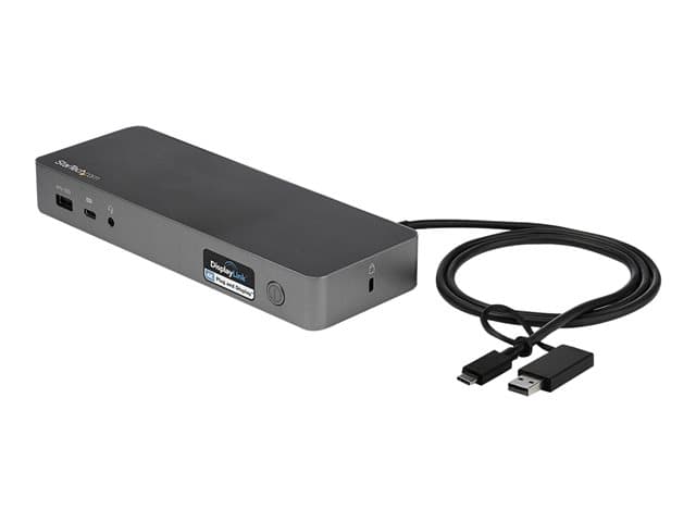 STARTECH.COM - Startech USB-C & USB-A Dock, Hybrid Universal Laptop Docking Station with Dual Monitor Display 4K 60Hz HDMI & DisplayPort, 60W Power Delivery, Gigabit Ethernet, Windows, Mac Chrome - 4K USB Type-C Dock (DK30C2DPPDUE) - Docking station - USB-C - 2 x HDMI,
