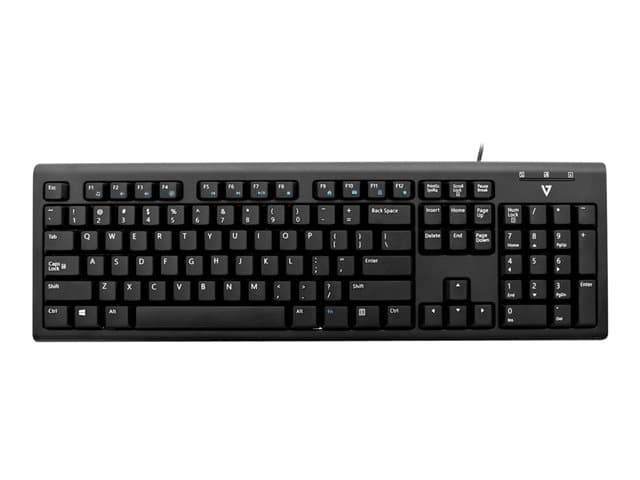 VIDEOSEVEN - V7 - keyboard - US - black Input Device