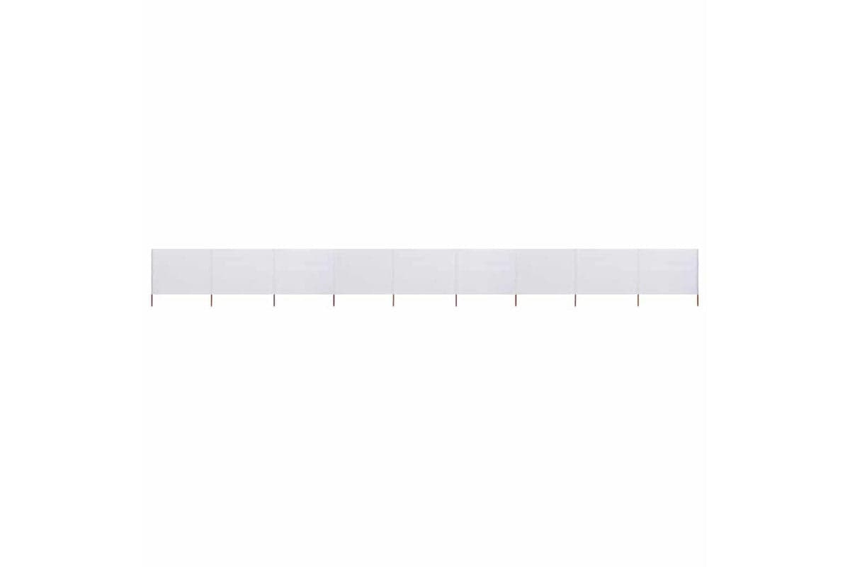 vidaXL 47186 9-panel Wind Screen Fabric 1200x80cm Sand White