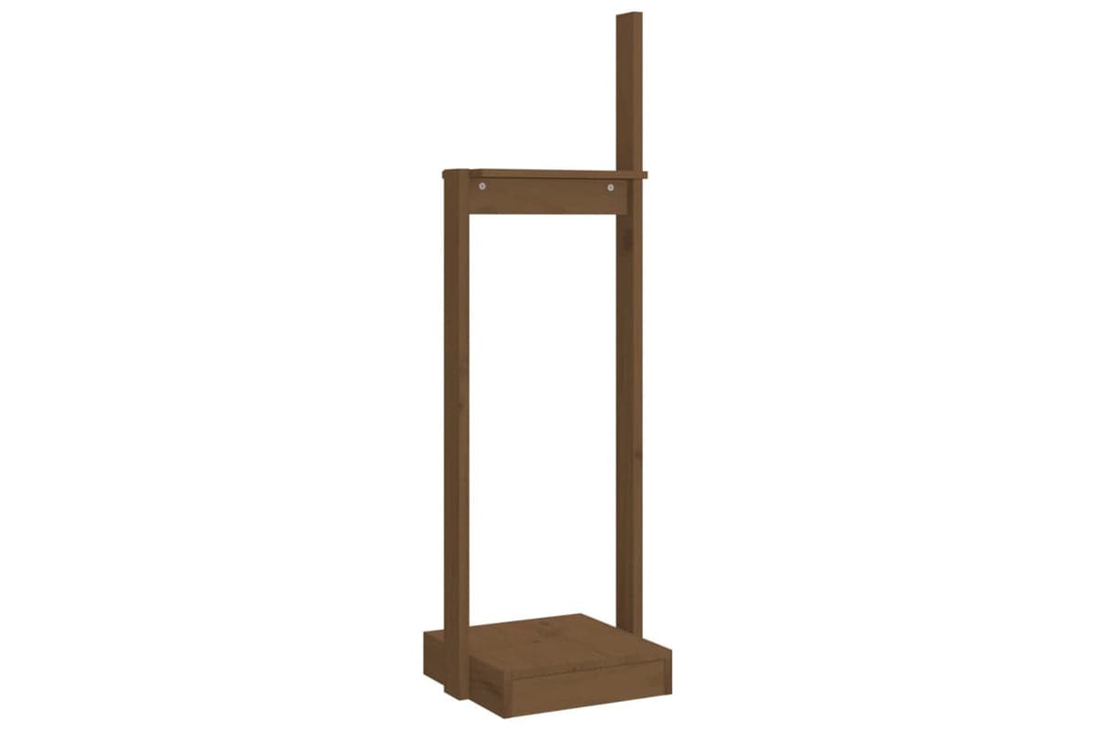 vidaXL 822619 Log Holder Honey Brown 33.5x30x110cm Solid Wood Pine
