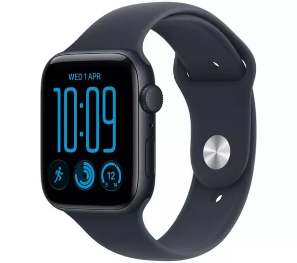 APPLE Watch SE 3 - 44 mm Midnight Aluminium Case with Navy Blue Sport Band, M/L