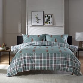 Highland Fell Duvet Set Green/Red