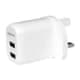 Groove Dual USB-A Mains Charger 12W - White | GVMA103WE