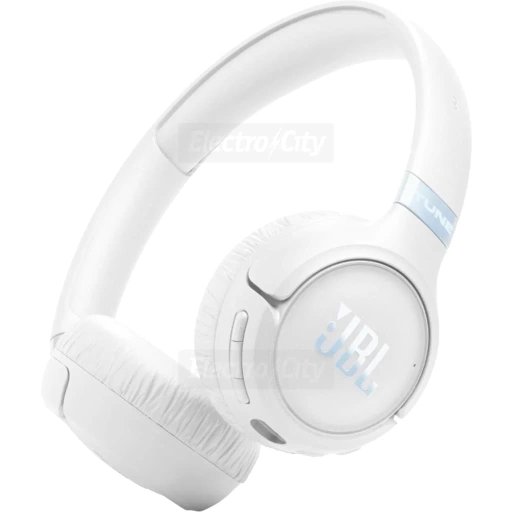 JBL Tune 680NC Adaptive Noise-Cancelling On-Ear Headphones | White