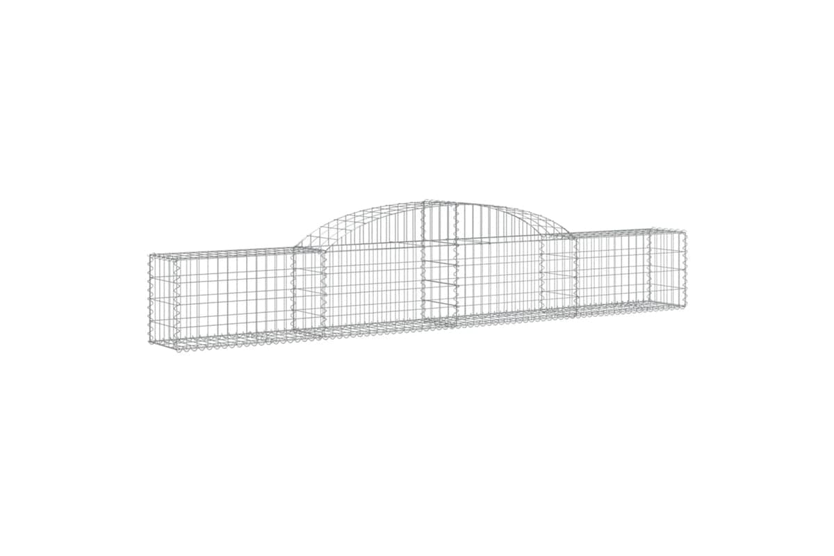 vidaXL 153502 Arched Gabion Basket 300x30x40/60cm Galvanised Iron
