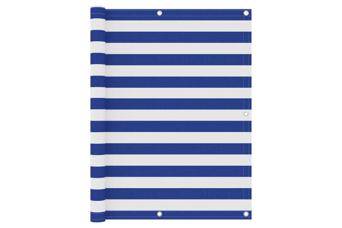 vidaXL 134920 Balcony Screen White And Blue 120x300cm Oxford Fabric