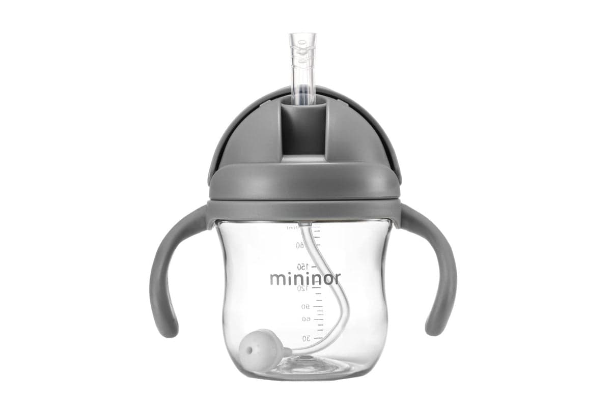 Mininor Straw Bottle | 220ml | Grey