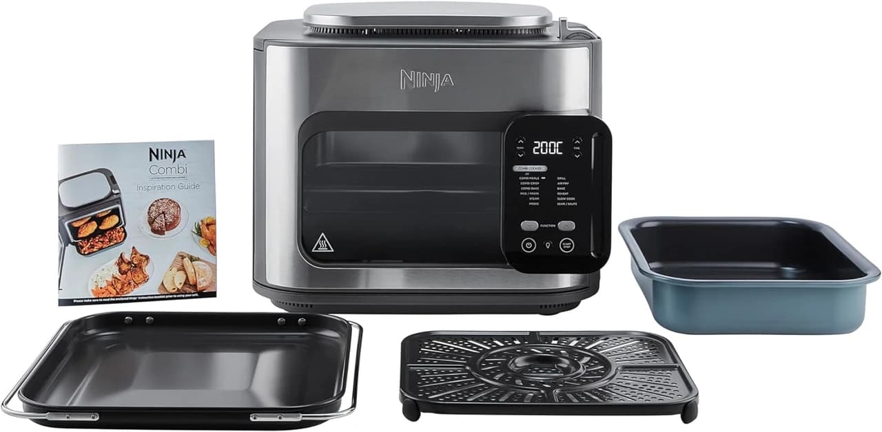 Ninja SFP700UK Combi 12-In-1 Multi-Cooker, Oven & Air Fryer – Silver
