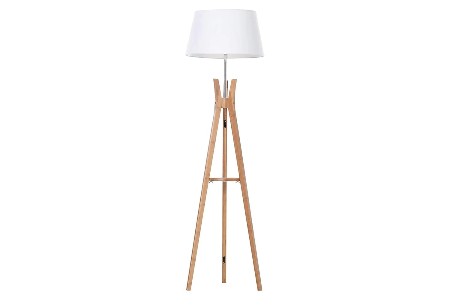 Homcom | Tripod Floor Lamp | Brown/White