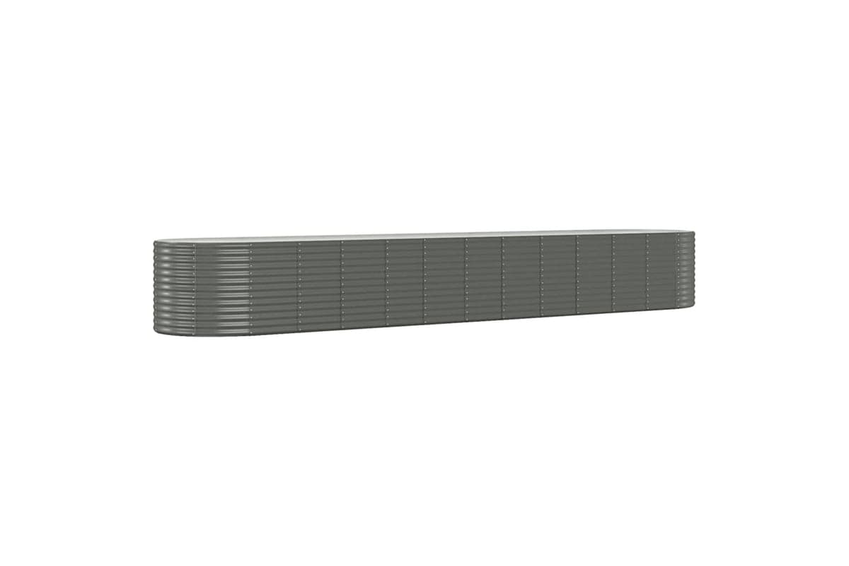 vidaXL 319079 Garden Raised Bed Powder-coated Steel 507x100x68cm Grey