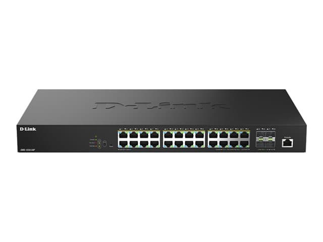 D-LINK - DMS-1250-28P - Switch - L2+ - smart - 24 x 10/100/1000/2.5G (PoE++) + 4 x 10 Gigabit SFP+ - desktop - PoE++ (475 W) - for P/N: DEM-310GT, DEM-311GT, DEM-314GT, DEM-410T, DEM-431XT, DEM-432XT, DEM-CB300S, DGS-712