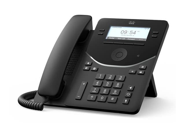 CISCO - Desk Phone 9841 - VoIP phone - with Trusted Platform Module (TPM) 2.0 with caller ID/call waiting - SIP, SDP, RTCP, RTP, SRTP - 4 lines - carbon black