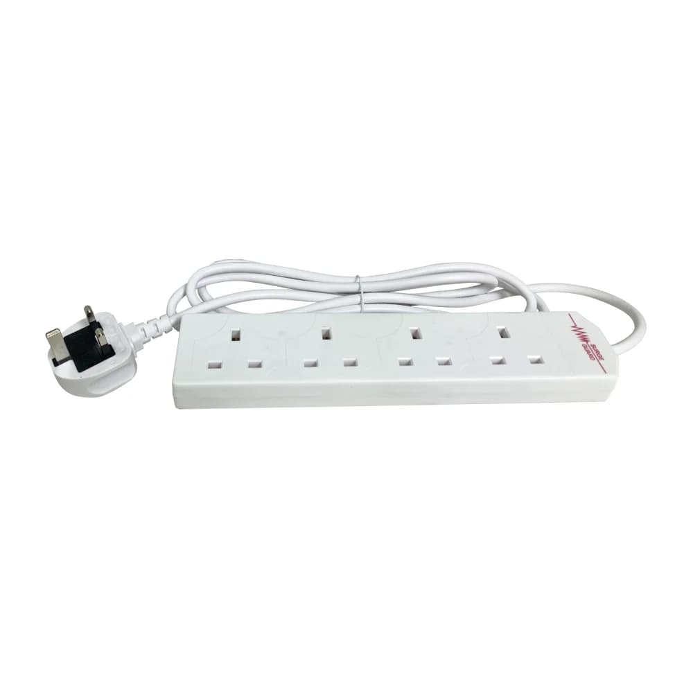Benross 4 Way 13A 2M Surge Protected Extension Lead - White | 453268