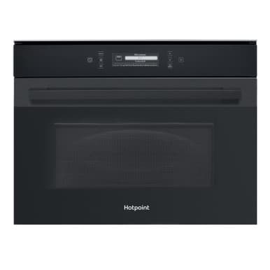 Hotpoint Blackline Built-In Compact Microwave Oven with Dynamic Crisp and Steam - Black | MP996BMH