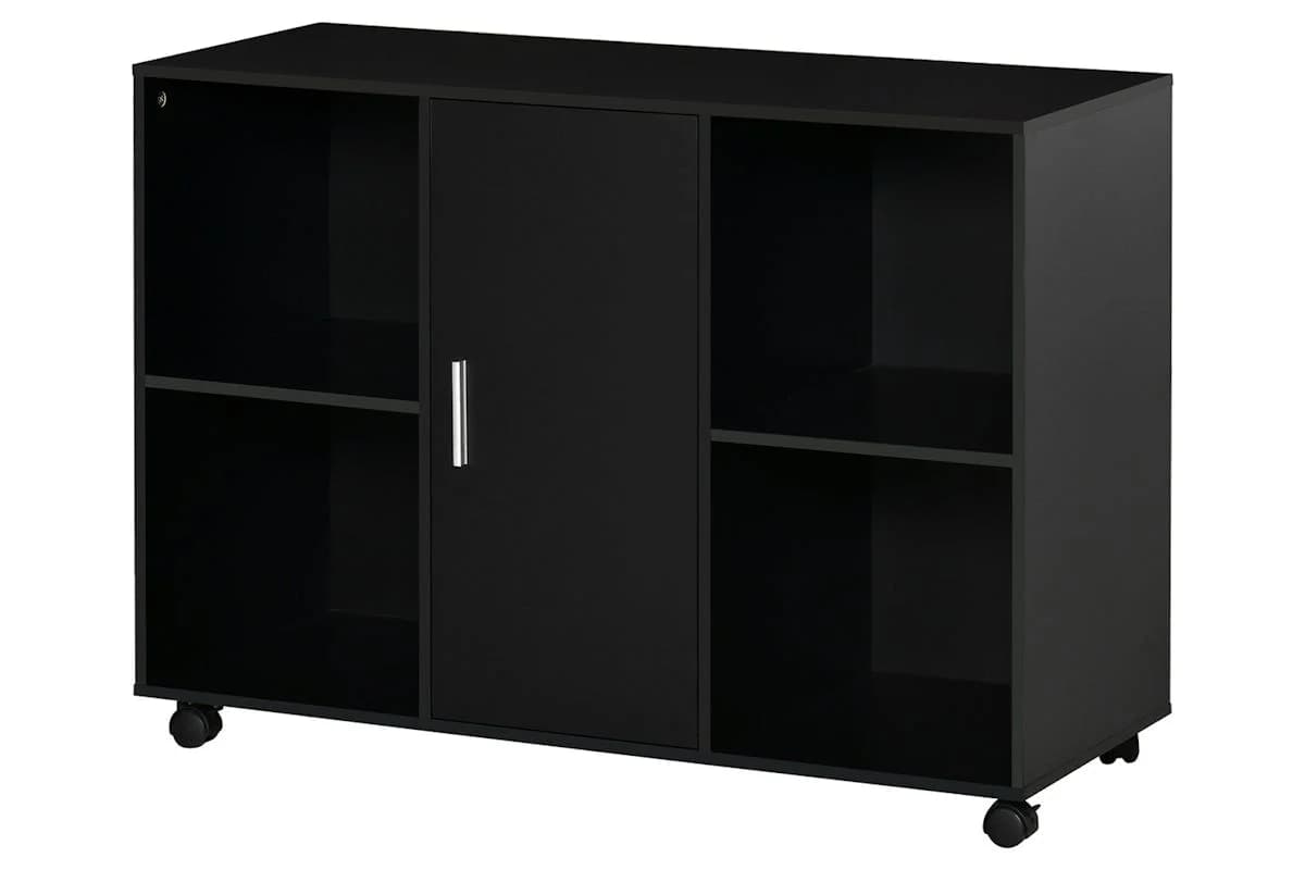 Vinsetto Mobile Filing Cabinet Printer Stand with E1 Particle Board | Black