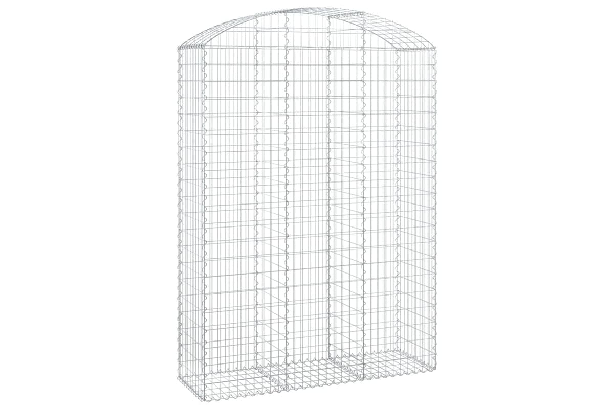 vidaXL 153460 Arched Gabion Basket 150x50x200/220cm Galvanised Iron