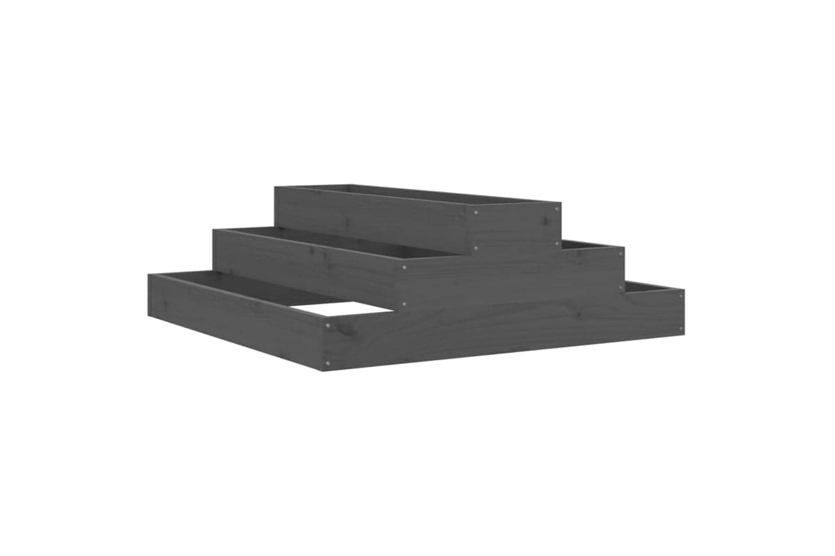 vidaXL 823894 Planter Grey 80x80x27cm Solid Wood Pine