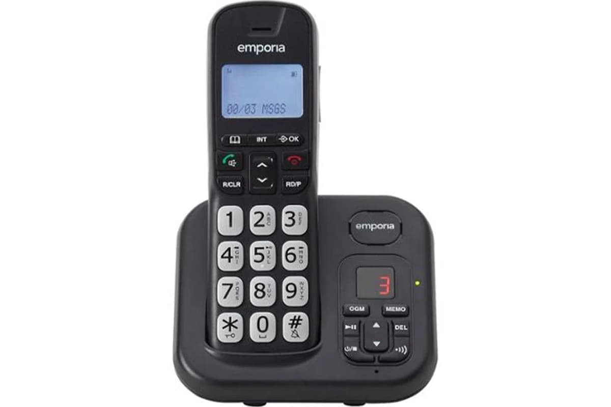 Emporia Big Button Corded Amplified Phone | Black | KFT20