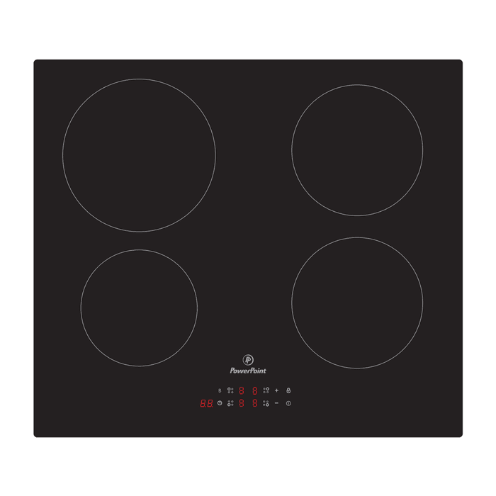 Powerpoint P154MDINTC, 4-Zone Induction Hob, Black