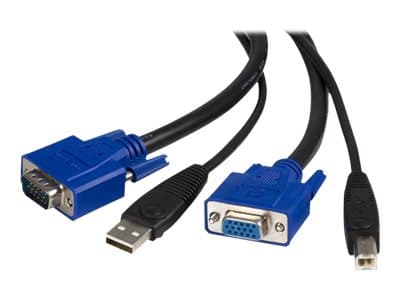 STARTECH.COM - StarTech 2-in-1 Universal USB KVM Cable - Video / USB cable - HD-15 (VGA), USB Type B (M) to USB, HD-15 (VGA) - 15 ft - SVUSB2N1_15 - video / USB cable - 4.6 m