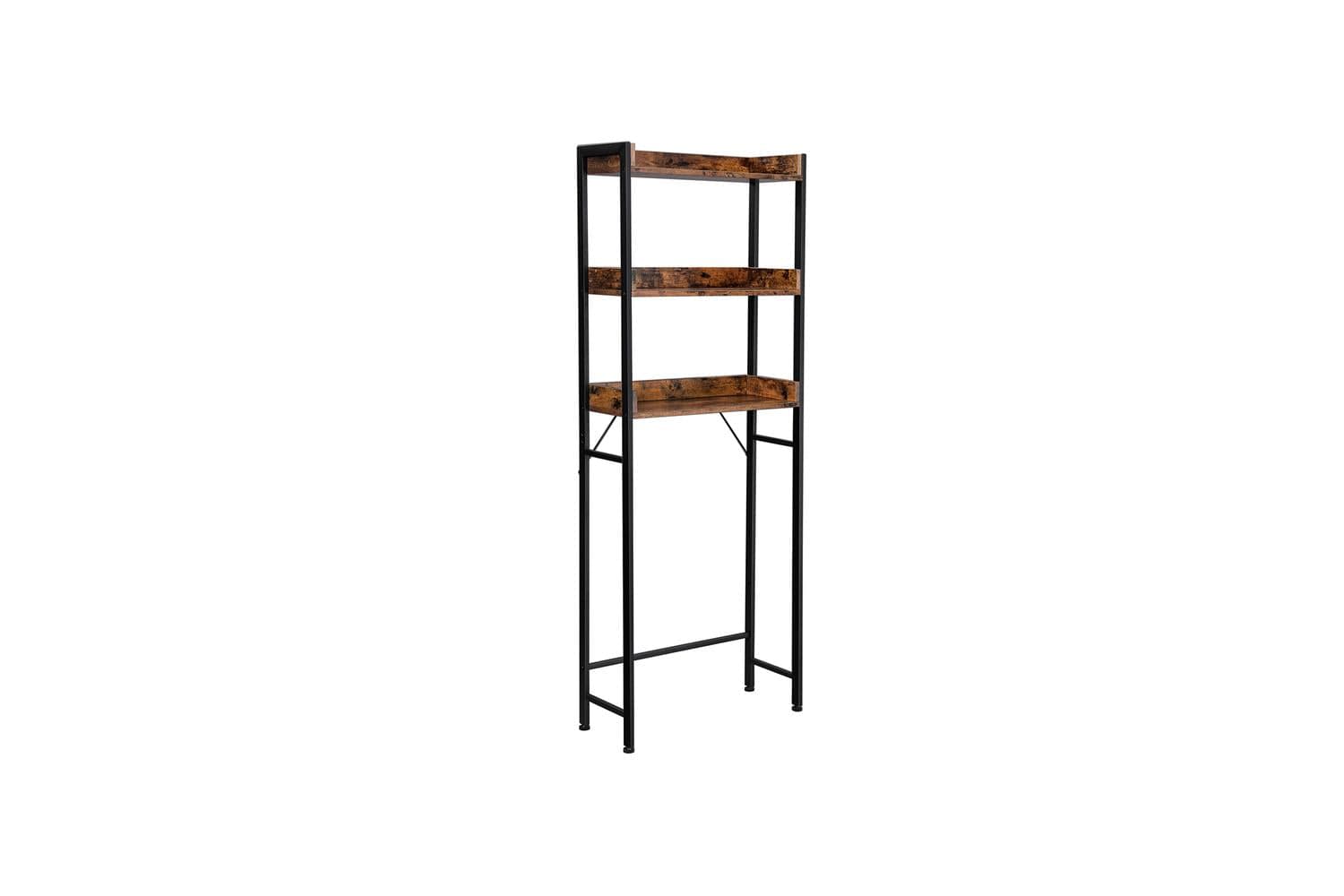 Vasagle Tall Bathroom Storage Shelf | Rustic Brown & Black
