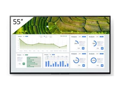 SONY - Bravia Professional Displays FW-55BZ30L - 55" Diagonal Class BZ30L Series LED-backlit LCD display - digital signage - Android TV - 4K UHD (2160p) 3840 x 2160 - HDR - Direct LED