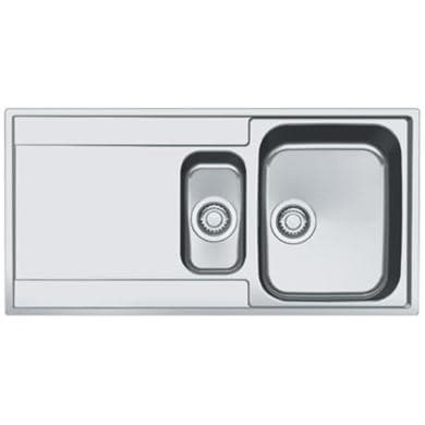 Franke Maris 1.5 Bowl Inset Chrome Stainless Steel Kitchen Sink with Left Hand Drainer