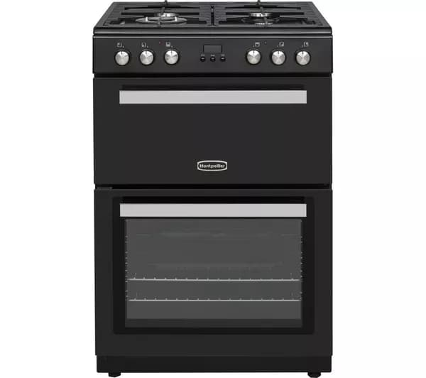 MONTPELLIER MMRDF60FK 60 cm Dual Fuel Cooker - Black & Silver