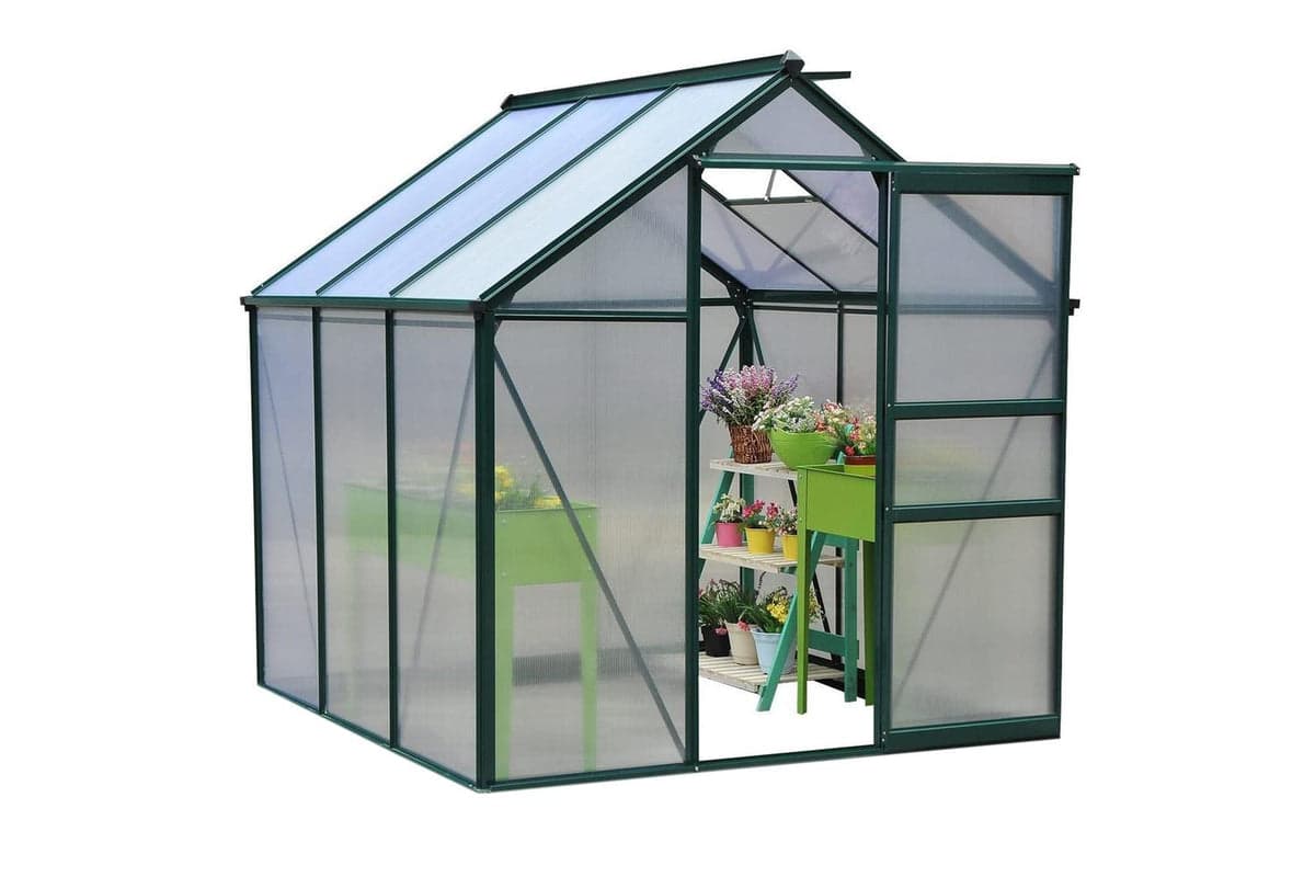 Monstershop 26542 - Greenhouse Polycarbonate 6ft X 6ft (gree