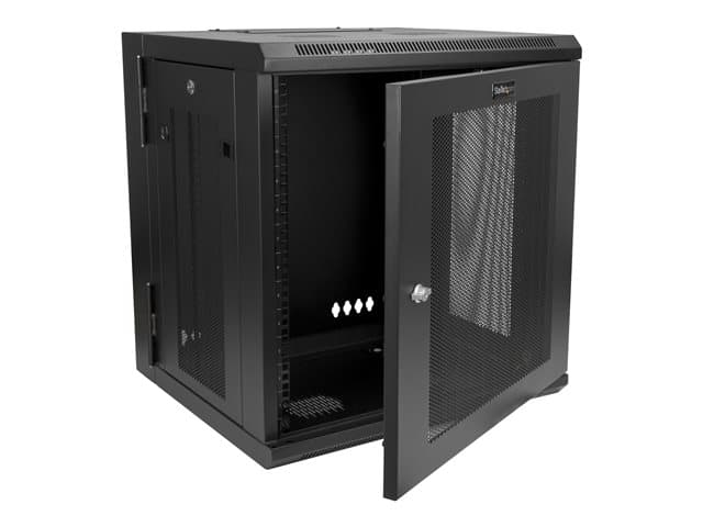 STARTECH.COM - Startech 12U 19" Wall Mount Network Cabinet, 20" Deep 4 Post Hinged Locking IT Computer Equipment Enclosure with Shelf, Flexible Vented Switch Depth Data Rack Cisco 3850, 2960 Series - 12U Vented Cabinet (RK1224WALHM) - Rack enclosure cabinet - wall mount