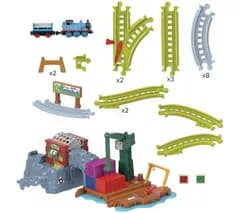 MATTEL Thomas and Friends Motorized Engine: Cranky's Dockside Delivery Train Set