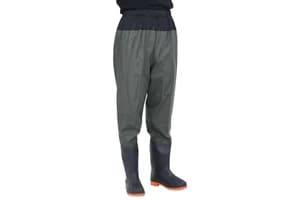 Vidaxl Waist Waders With Boots Dark Green Size 38