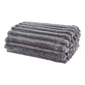 Alnick Fleece Ribbed Throw Dove Grey