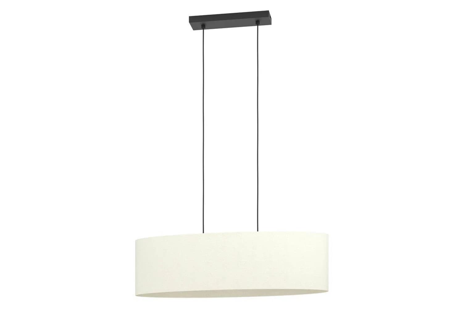 Eglo | Febres Fabric and Steel Shade Pendant Light | Black/White
