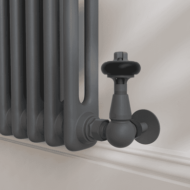 Maesta Traditional TRV Corner Thermostatic Radiator Valves With Lockshield