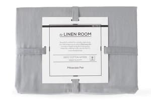 The Linen Room | 300TC Cotton Sateen Housewife Pillowcase Pair | Grey