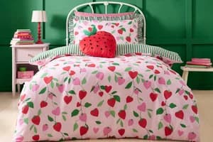 Bedlam | Fun Strawberries Duvet Cover Set | Multicolour | Double