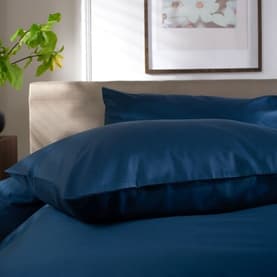 400 Thread Count 100% Combed Cotton Housewife Pillowcase Pair Navy