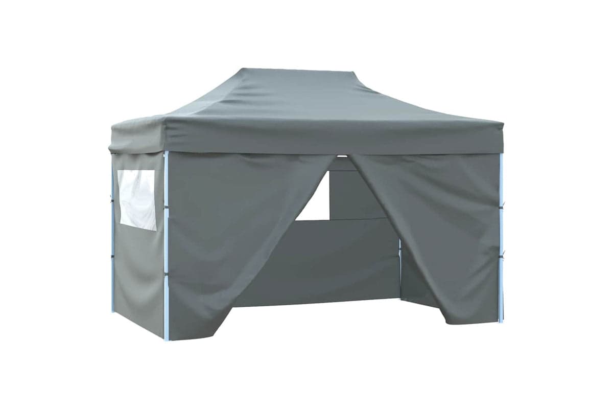 Vidaxl 48897 Professional Folding Party Tent With 4 Sidewalls 3x4 M Steel Anthracite
