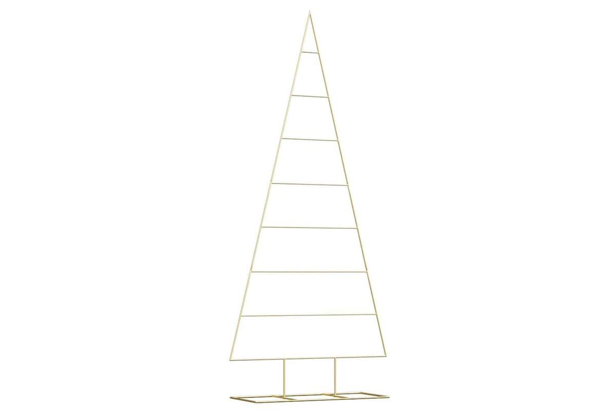 Vidaxl Metal Christmas Tree With Stand Gold 210 Cm Powder-coated Steel