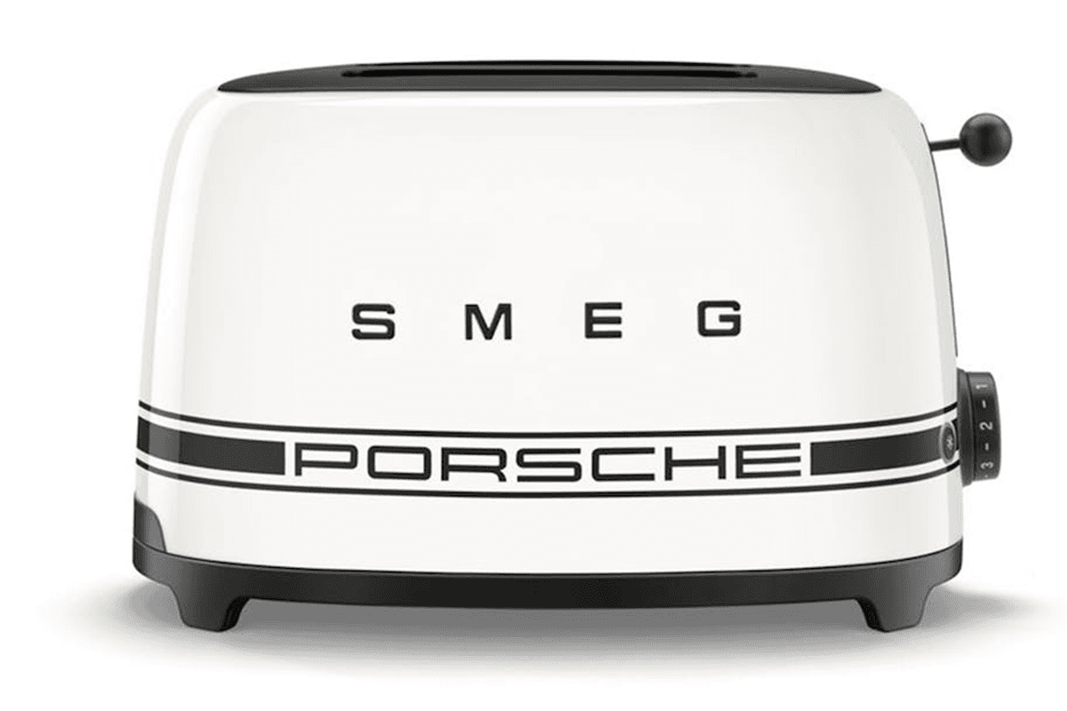 Smeg 50's Retro Style Porsche 2 Slice Toaster | TSF01PCWUK | Carrara White